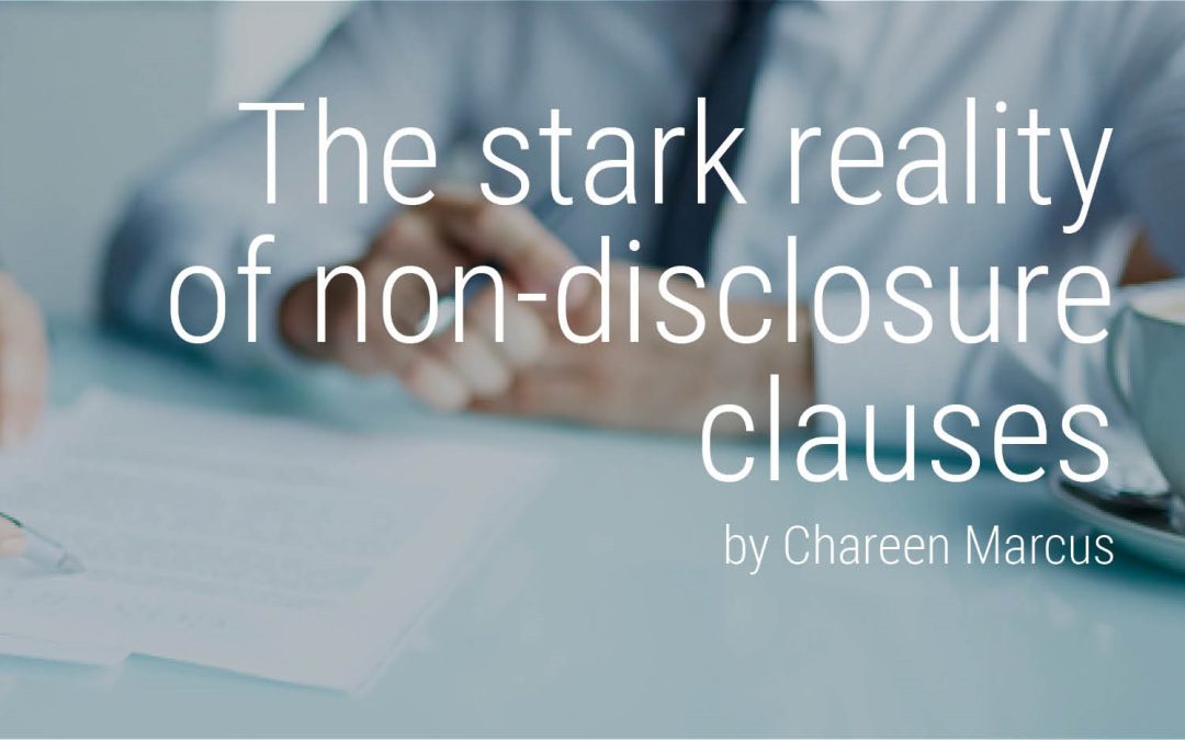 The stark reality of non-disclosure clauses
